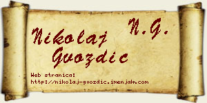 Nikolaj Gvozdić vizit kartica